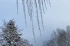 mráz, led, rampouchy, zima (ilustrační foto)