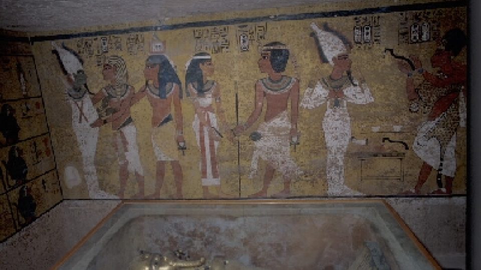 Tutanchamonova hrobka, pohřební komora - současný stav