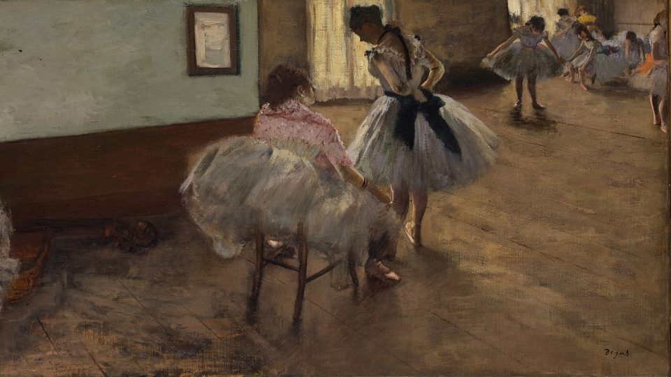 Edgar Degas, Hodina tance (olej na plátně, asi 1879)