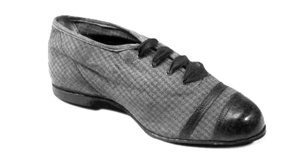 Baťovka (plátěná bota s koženou podešví a elegantní koženou špičkou)