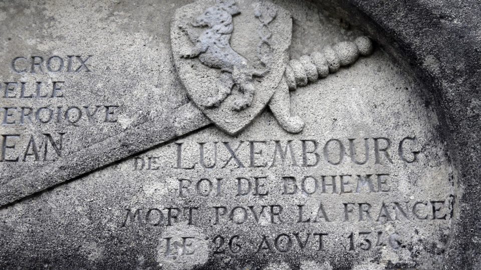 Detail Památníku u Kresčaku (Francie)