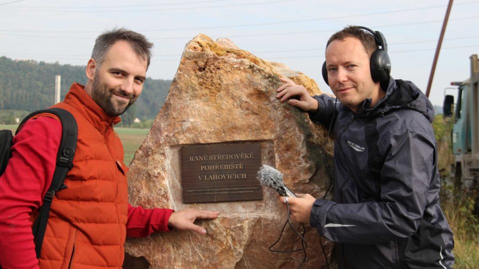 Paleontolog Štěpán Rak a redaktor Meteoru Petr Sobotka