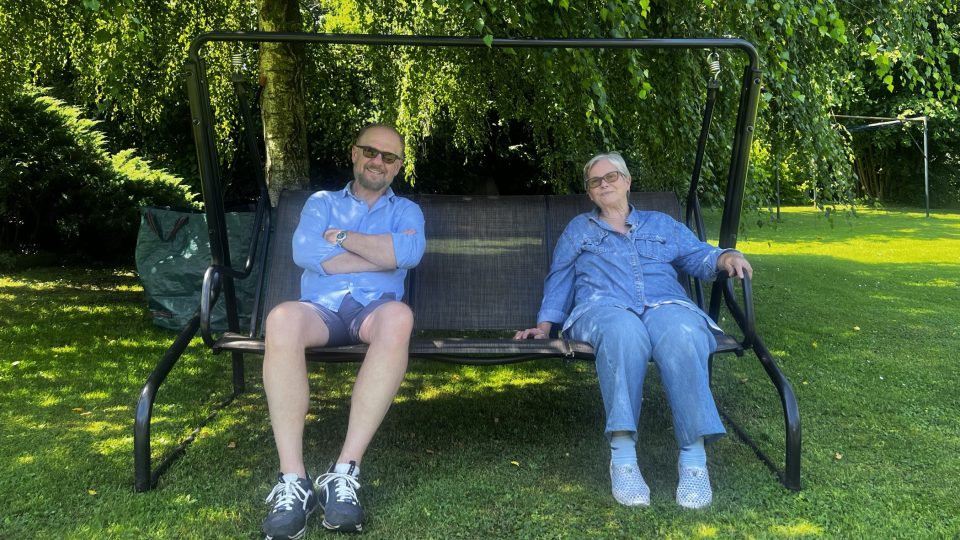 S Václavem Žmolíkem na návštěvě u herečky Marty Vančurové