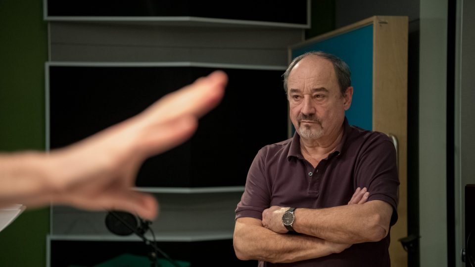 Viktor Preiss během natáčení hry Okno smrti
