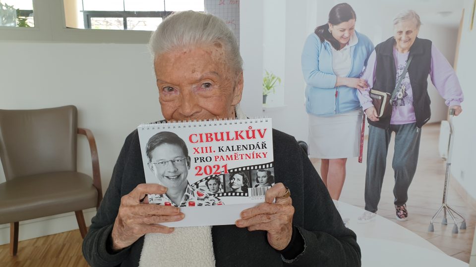 95letá herečka Zdenka Procházková při natáčení Toboganu na Dvojce v květnu 2021