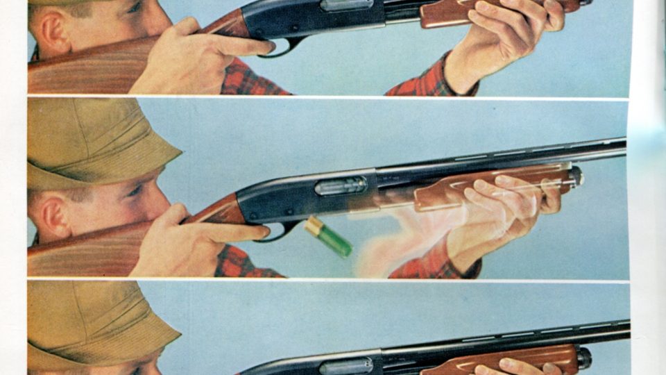 Remington 870 Wingmaster v reklamě z roku 1964