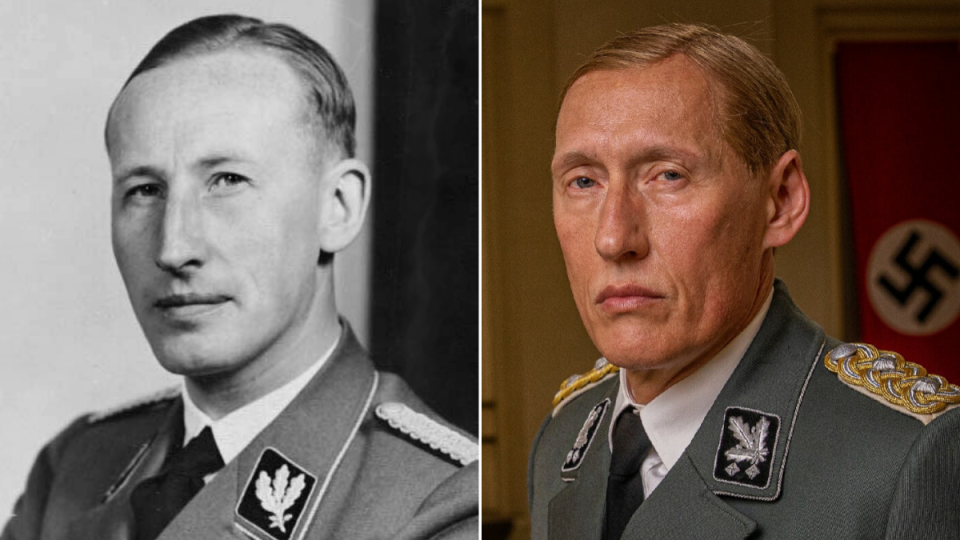 Reinheird Heydrich (vlevo) a Detlef Bothe v jeho roli ve snímku Anatomie zrady