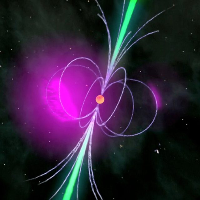 Umělecká představa neobvyklého pulsaru | foto:  NASA