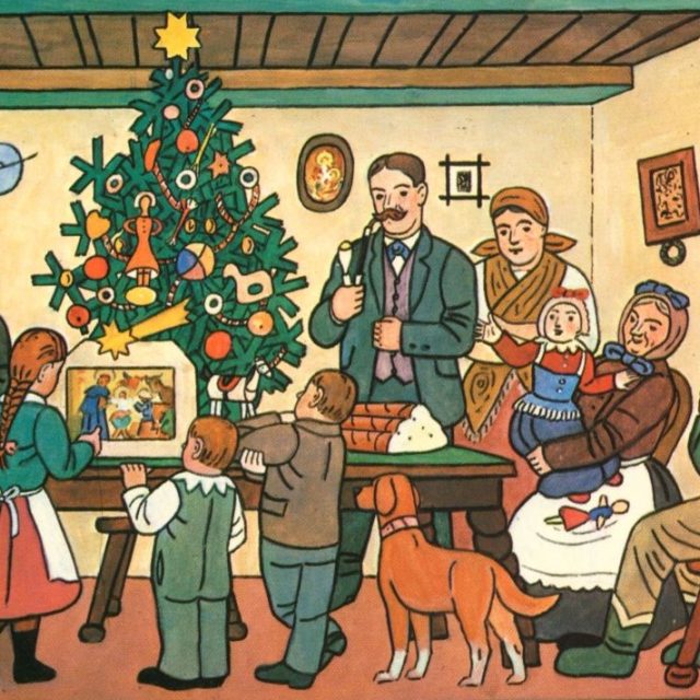 Vánoční pohlednice od Josefa Lady | foto: Východočeské muzeum v Pardubicích