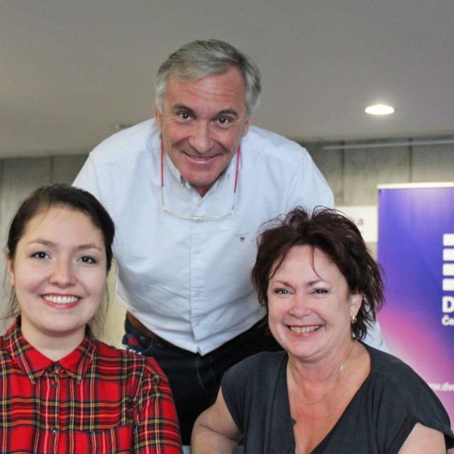 Ilona Svobodová,  Barbora Mašková a moderátor Jan Čenský | foto: Elena Horálková,  Český rozhlas,  Český rozhlas