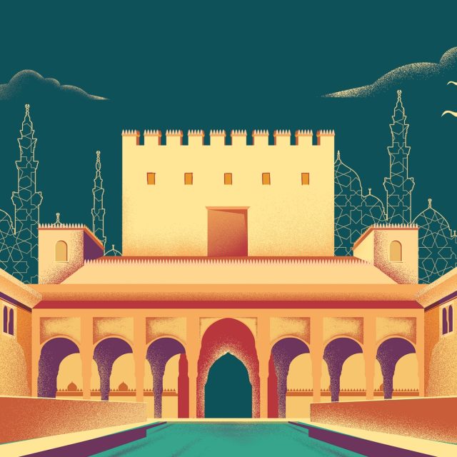 Alhambra neboli Červený hrad,  sídlo maurských vládců vypínající se nad Granadou | foto: Shutterstock