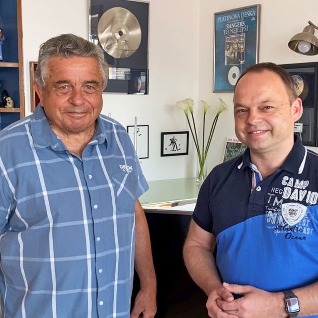 Jiří Veisser a moderátor Vláďa Slezák | foto: Vláďa Slezák,  Český rozhlas,  Český rozhlas