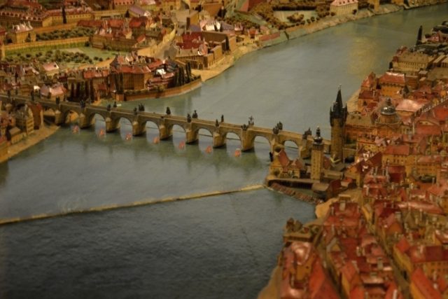 Karlův most a okolí na Langweilově modelu | foto: Jolana Nováková,  Český rozhlas