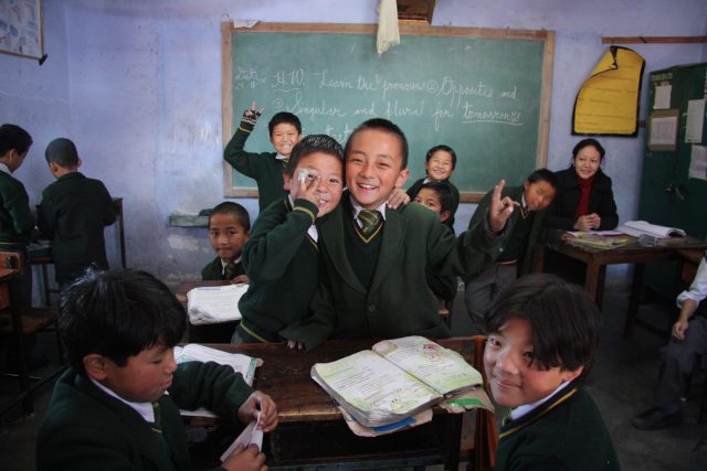 Děti ve vesničce Tibetian Homes Foundation mají nastavený pevný denní režim | foto: Jana Neboráková,  Petr Ďásek