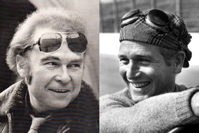 Luděk Munzar a Paul Newman. Oba propadli rychlých autům | foto: Zdroj: Flickr,  Public domain,   CC BY-NC-SA 2.0,   ABC Television Group,   Vintage Printery