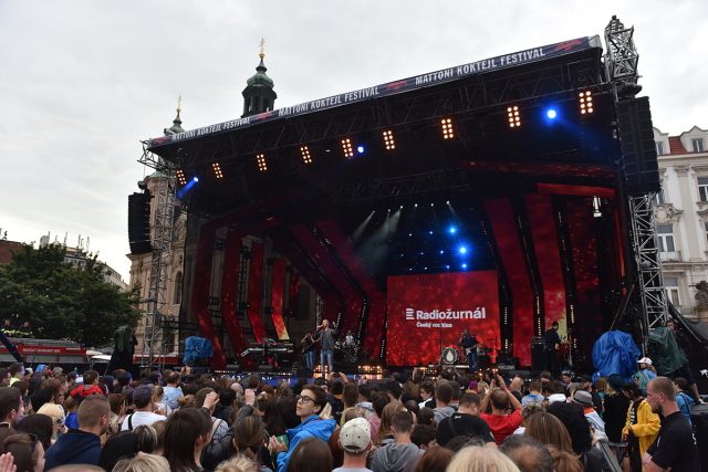 Koncert pro dárce krve na Staroměstském náměstí v Praze | foto: Filip Jandourek