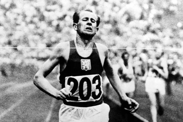 Emil Zátopek na olympiádě v Londýně 1948 | foto: Profimedia
