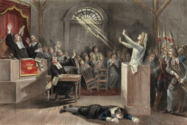 Dobová ilustrace k procesům s čarodějnicemi ze Salemu | foto: Profimedia
