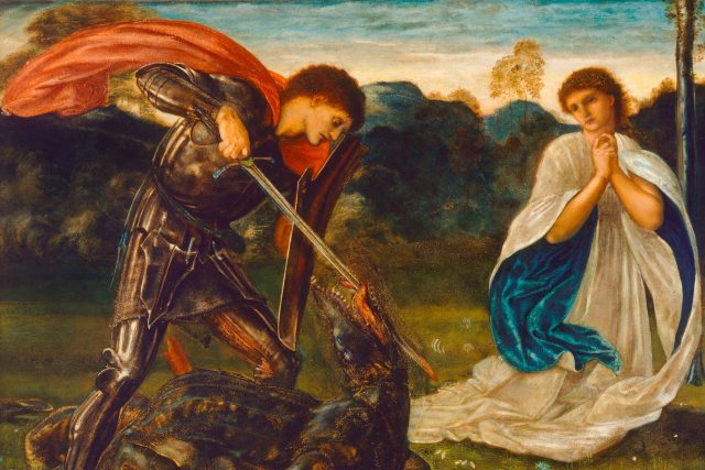 Edward Burne-Jones: Svatý Jiří usmrcuje draka | foto: Fotobanka Profimedia