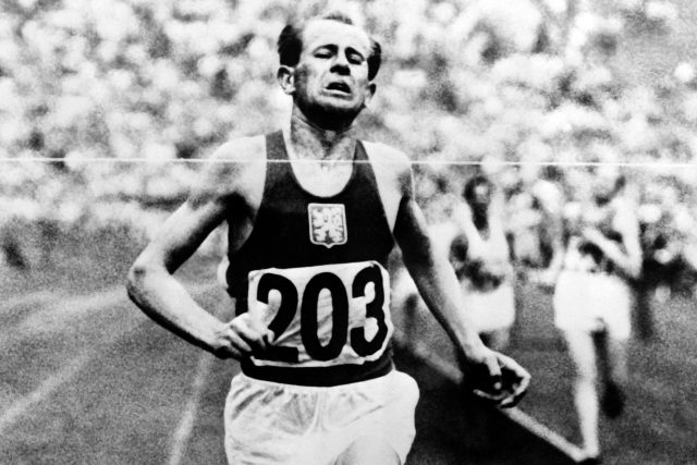Emil Zátopek na olympiádě v Londýně 1948 | foto: Profimedia