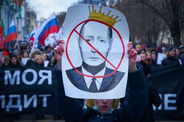 Demonstrace proti Putinovi v Moskvě v roce 2020 | foto: Fotobanka Unsplash