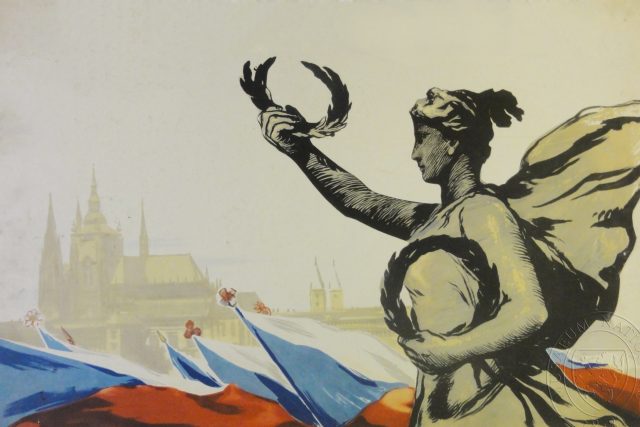 Československá spartakiáda 1955: Propagační plakát pro zahraniční návštěvníky | foto: eSbírky – kulturní dědictví on-line,  Národní muzeum,  CC BY 4.0