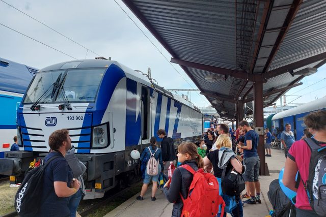 Centrem dění na letošním Pražském železničním dnu bylo Masarykovo nádraží | foto: Soňa Jindrová,  Český rozhlas