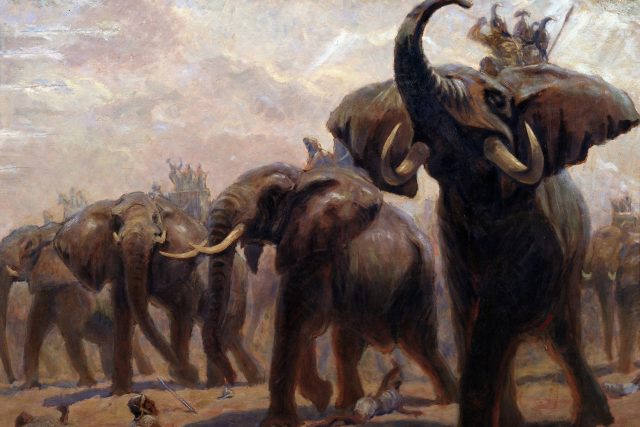 onstantin Konstantinovič Flerov: Sloni v jedné z Pyrrhových bitev | foto: Profimedia