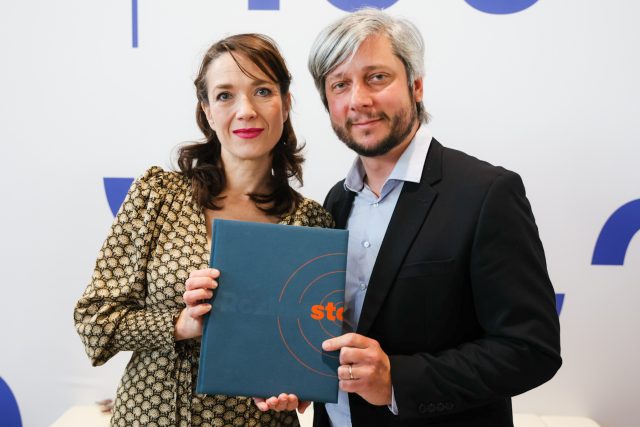 Tereza Kostková a Dušan Radovanovič na Světě knihy 2023 | foto: Jiří Šeda,  Český rozhlas