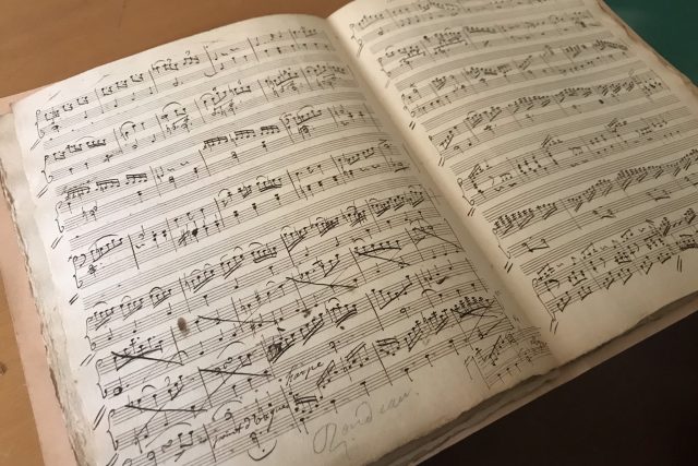 Originální partitury napsané přímo Antonínem Rejchou | foto: Marie Sýkorová,  Český rozhlas