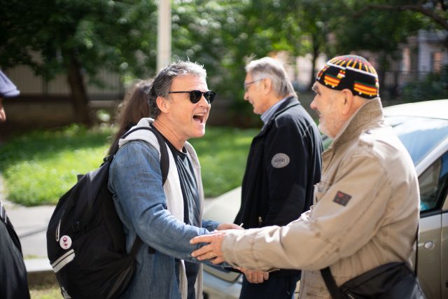 Robert Balzar při shledání s Josefem Vejvodou.