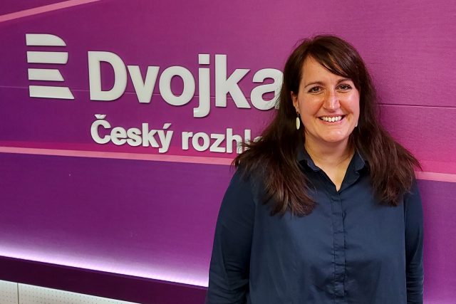 Babeta Schneiderová ve studiu Dvojky | foto: Jana Rychterová,  Český rozhlas