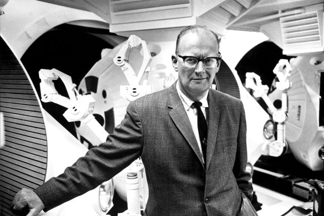 Arthur C. Clarke během natáčení filmu 2001: Vesmírná odysea  (v roce 1968) | foto: Profimedia,  Courtesy Everett Collection