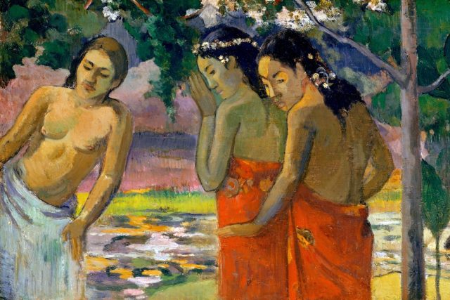 Tahiťanky Paula Gauguina  (olejomalba,  1896) | foto: Profimedia