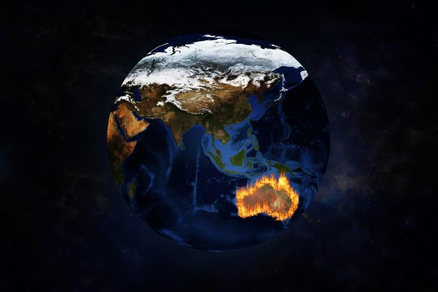 Austrálie hoří /View of Australia from space with terrible fire/  | foto: Fotobanka Profimedia