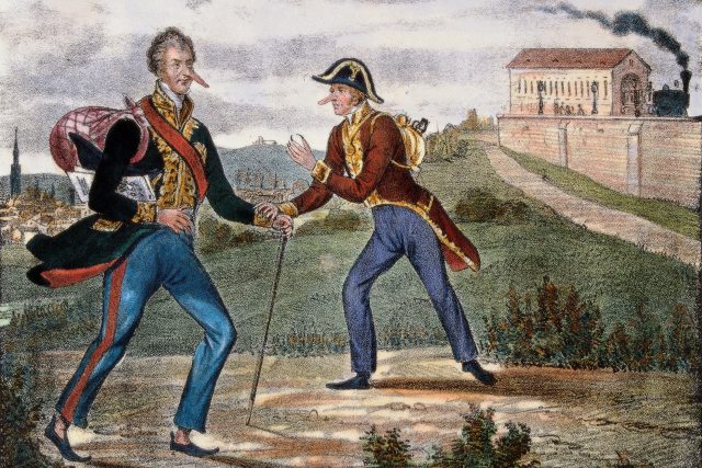 Útěk Clemense Metternicha 14. března 1848. Karikatura | foto: Profimedia