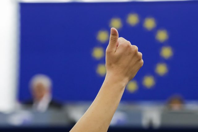 Hlasování poslanců v Evropském parlamentu ve Štrasburku | foto: Evropský parlament