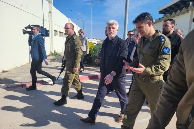 Prezident Petr Pavel ve vojenské základně v Erezu  (Izrael) | foto: Štěpán Macháček,  Český rozhlas