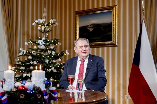 Prezident Miloš Zeman při svém posledním vánočním poselství | foto: Pražský hrad