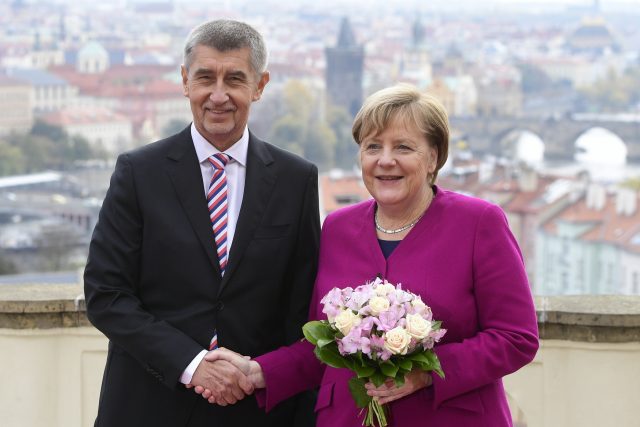 Premiér Andrej Babiš se v Praze setkal s německou kancléřkou Angelou Merkelovou | foto: Roman Vondrouš,  ČTK
