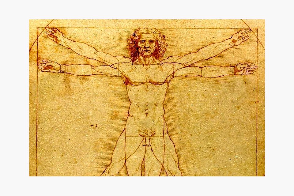 Da Vinciho nákres mužského těla | foto: licence Public Domain  (eng)