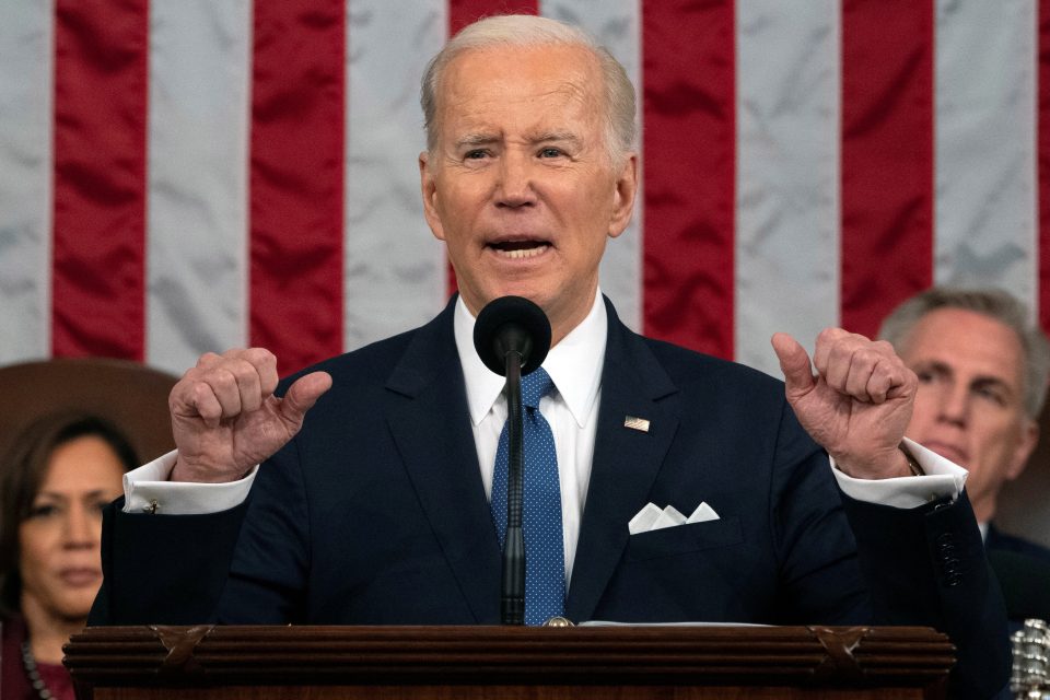 Americký prezident Joe Biden ve svém středečním poselství o stavu unie vyzdvihl americkou podporu Ruskem napadené Ukrajině | foto: Jacquelyn Martin,  Reuters